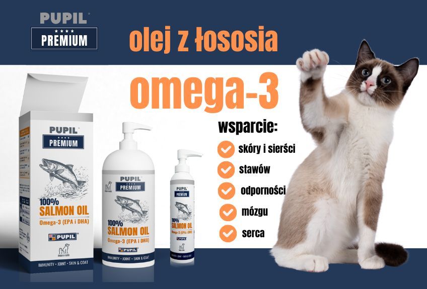 olej z łososia dla kota