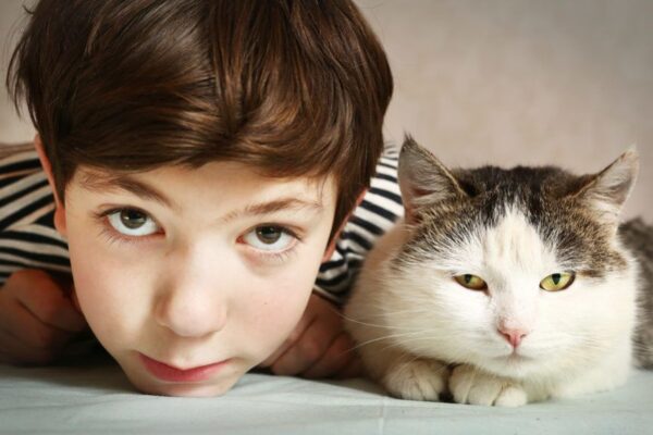 zaprzyjaźnić dziecko z kotem