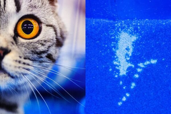 koci mocz świeci w ciemności