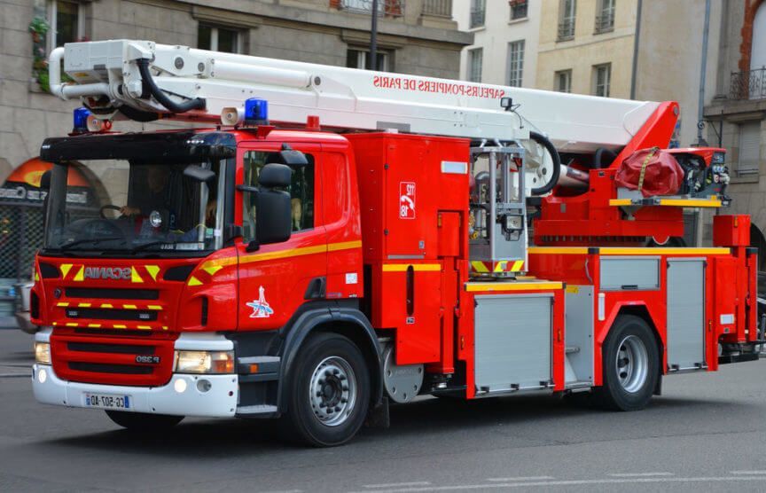 Straż pożarna na ulicy